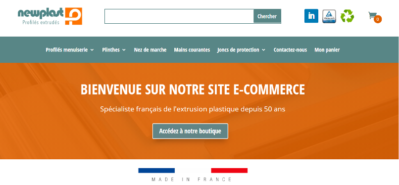 Newplast est le nouveau site e-commerce de la société Plastil, spécialiste de l'extrusion plastique